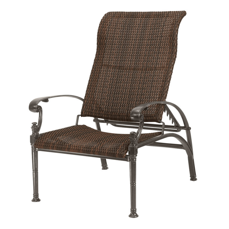 Florence Woven Reclining Armchair, Desert Bronze, Chestnut