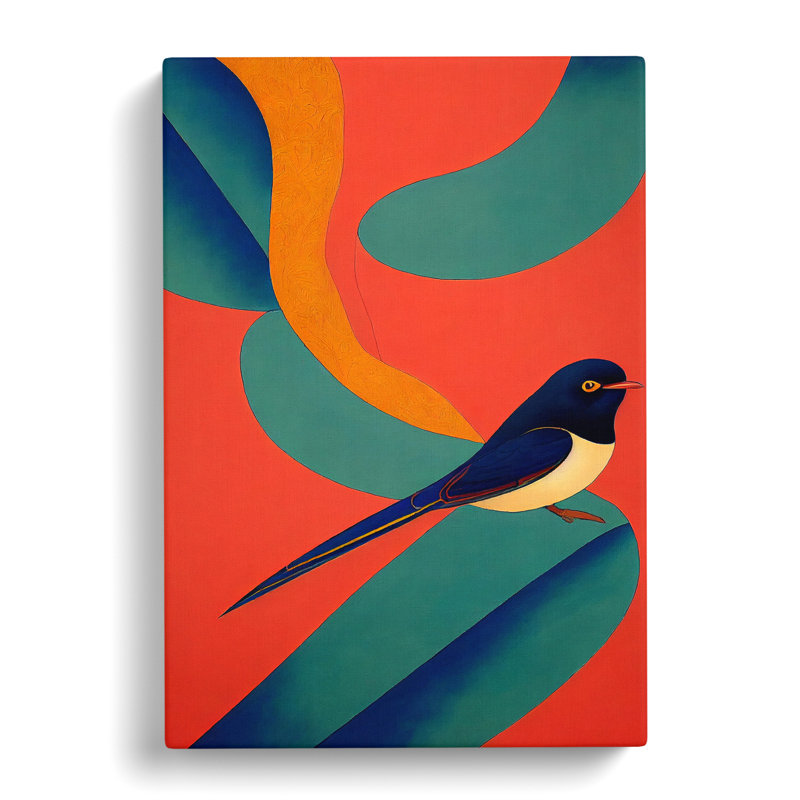 Parimal Swallow Bird Abstract Vol.5 - Wrapped Canvas, 50cm H x 35cm W x 3cm D