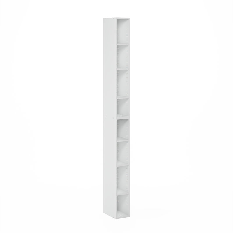 Bibliothèque Fulda , (8 tablettes) H 70,9 po x l 5,9 po x P 9,3 po, Blanc