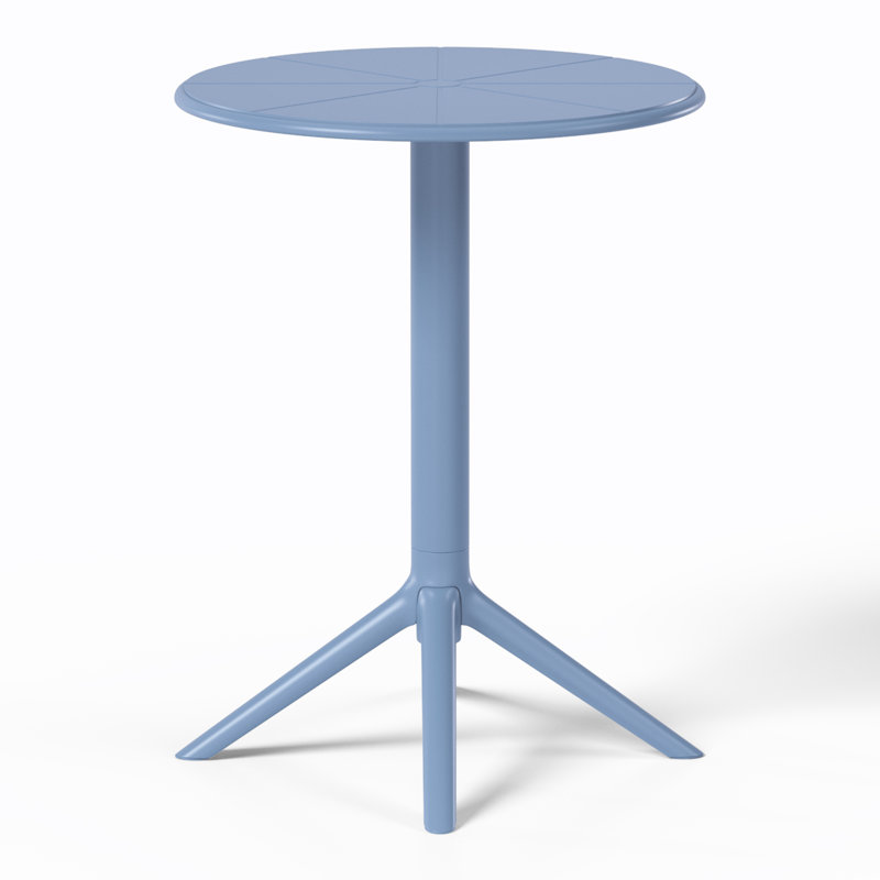 Outdoor Round Dining Table, Blue