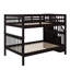 Full-Over-Full Bunk Bed With Guard Rail And Storage-833586640