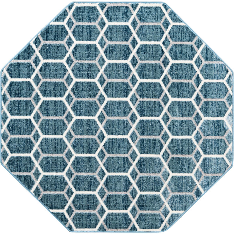 Eshin Geometric Indoor Rug, Octagon 5'3"