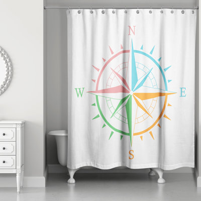Colourful Compass Shower Curtain