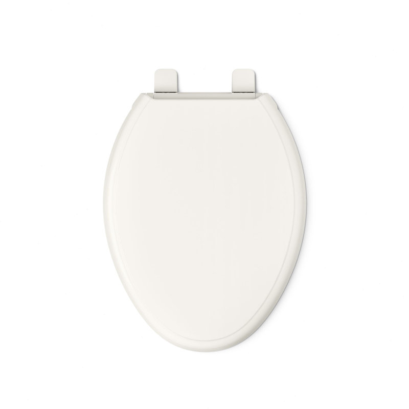 Glenbury Elongated Toilet Seat, Biscuit, Ready Latch