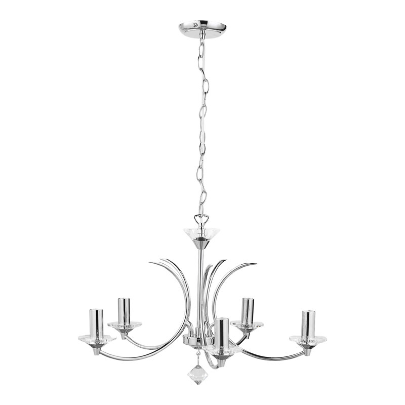 Ackermann 5 - Light Chandelier, Polished Chrome