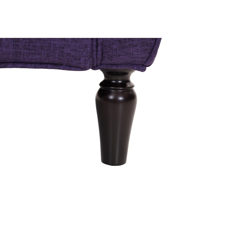 Chaise d'appoint moderne et ergonomique avec design tissé et pieds en bouleau, Mauve