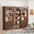 Wooden Storage Cabinet With Arched Design, Display Cabinet With LED Lighting, Large Capacity & Waterproof Surface-121515904