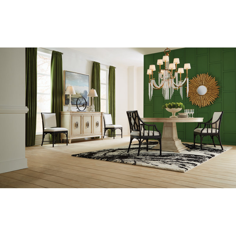 Wildwood Ella Black & Off-White Rattan Cane Armchair
