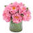 Peonies Arranged in Glass Vase with Grass-105897651-105897649