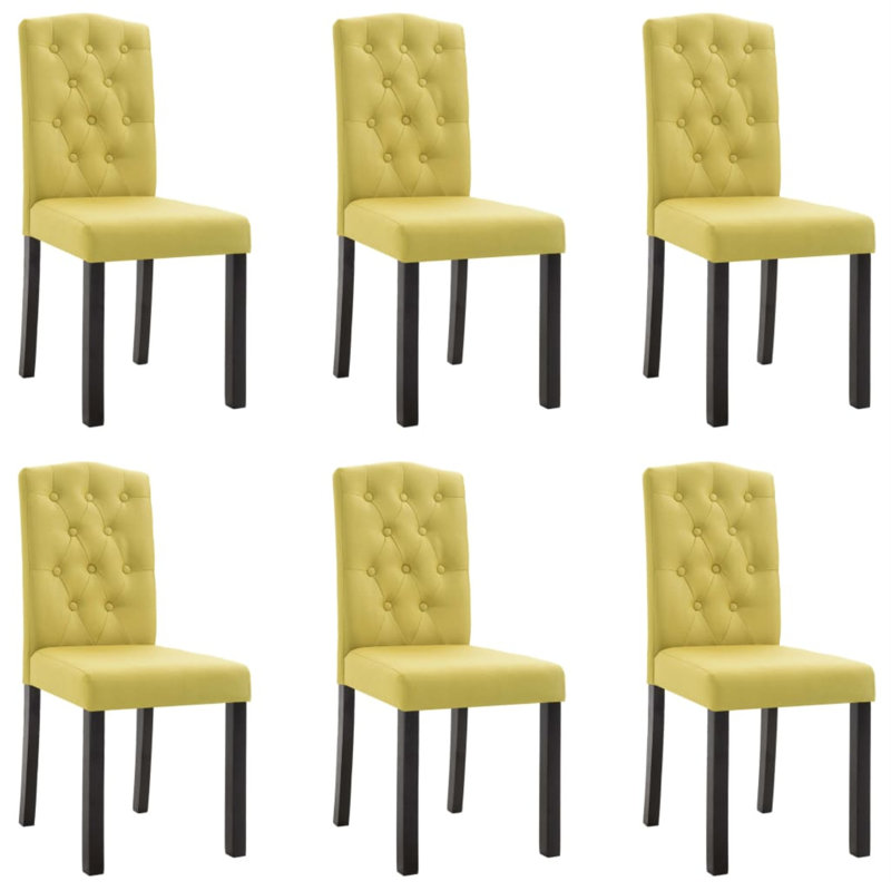 Dining Chairs Accent Side Chair with Solid Wood Legs for Kitchen, 6, Vert