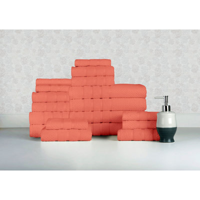 Ensemble de 18 serviettes en coton de qualité égyptienne Bibb Home