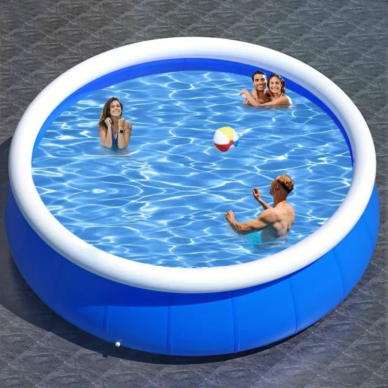Piscine gonflable en maille à ressorts papillon 96 "l 96", L 11,8 po x H 30,22 po