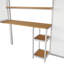 Lit mezzanine en métal avec garde-robe, bureau, tablettes de rangement