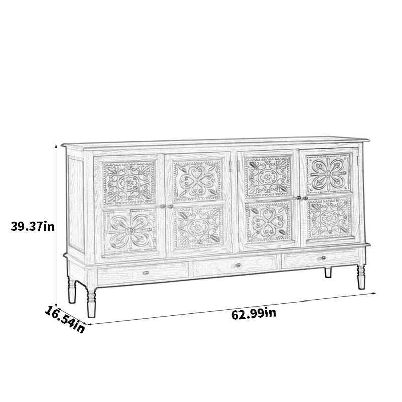 Buffet Retro Furniture, Burlywood