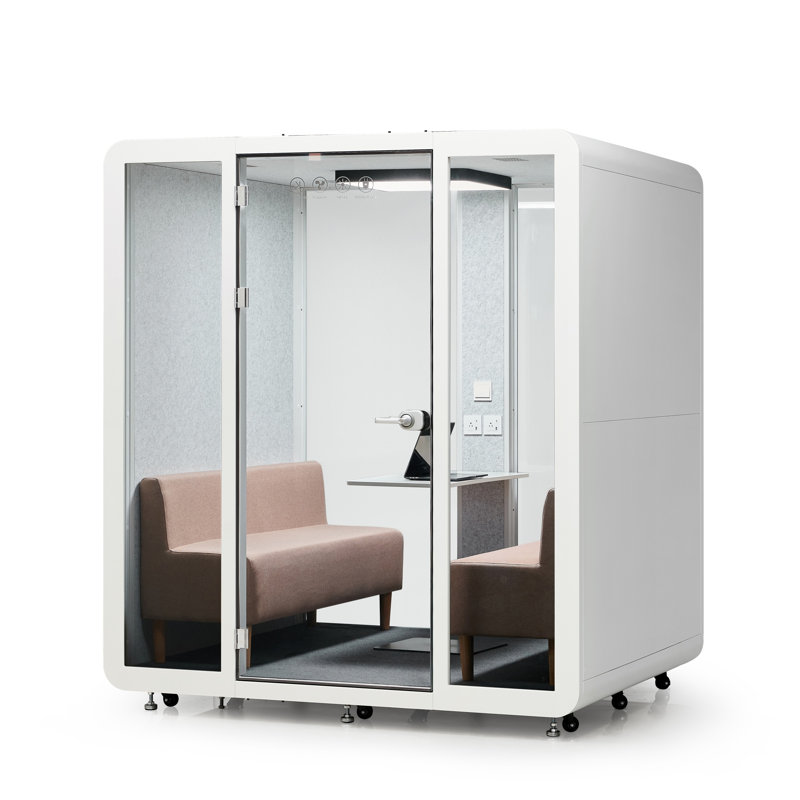 Cabine de réunion Venti White Sound Modular Pod - 4-6 personnes