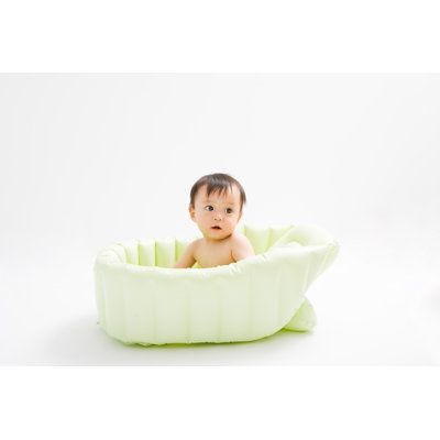 Baby In Bath - Wrapped Canvas Print