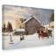 «Christmas at the Farm» par Dravon, reproduction d'art sur toile tendue-29226675