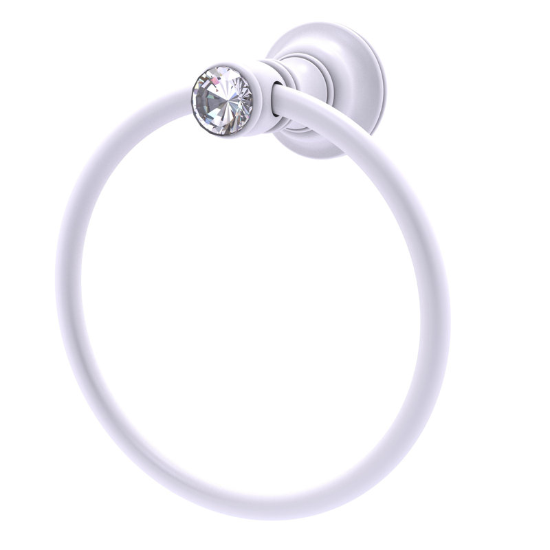 Anneau à serviette en cristal Gavin, Blanc mat