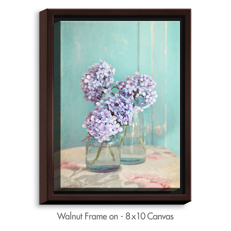 «Hydrangeas in MasOn Jars», impression, H 36 po x l 24 po x P 1,5 po, Toile tendue