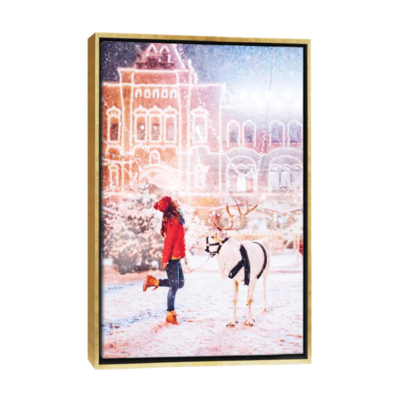 Gerda de Hobopeeba-reproduction de photo, H 26 po x l 18 po x 1,5 po, Toile encadrée d'or, Pas de tapis