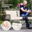 Outsunny 4 Piece Rattan Garden Furniture 4 Seater Round Wicker Rope Grey