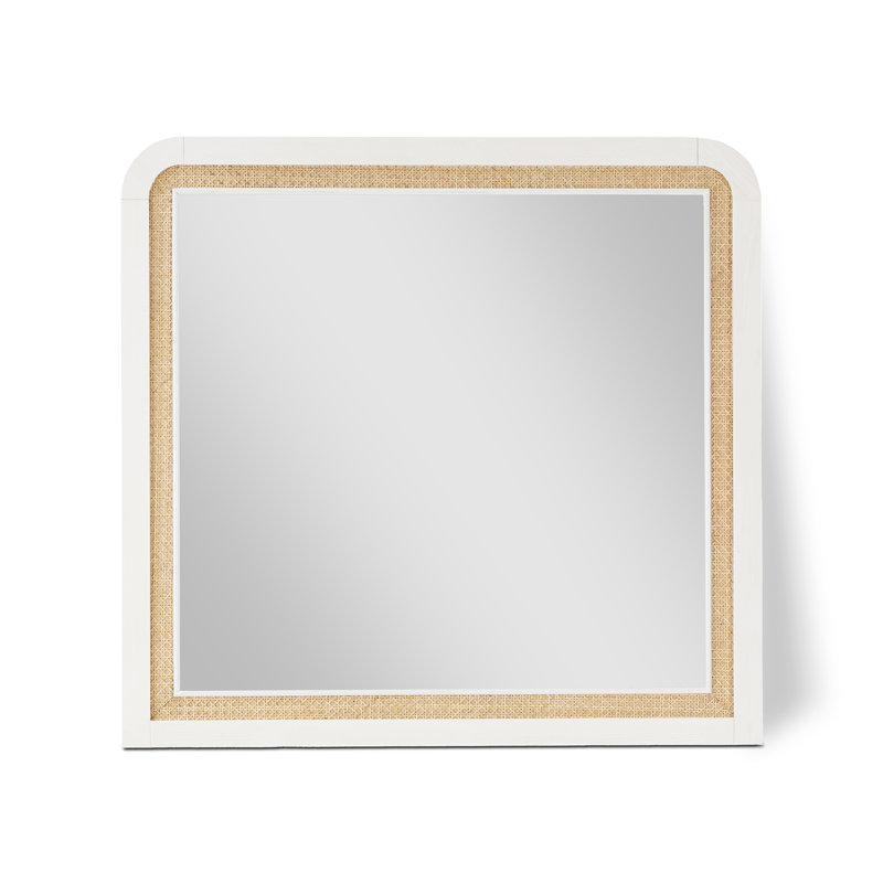Miroir d'appoint biseauté Aerik, Blanc