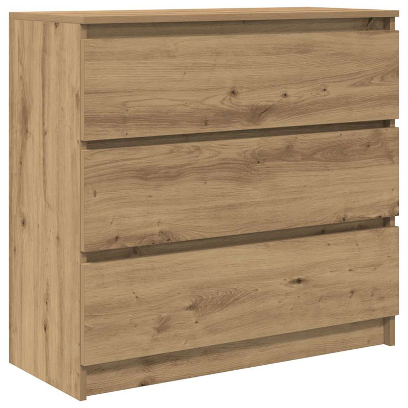 Sideboard 80X35x76 Cm Engineered Wood, Artisan Oak