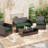 Outdoor Seat Cushions 3" Patio Furniture Cushions Replacement Set For 4 Seats, Cushions Only-1443307178