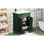 Meuble-lavabo de 24 pouces avec lavabo, armoire de rangement à 2 portes, compacte et élégante pour les petites salles de bain, rangement spacieux, tablette réglable, évier demi-lune idéal