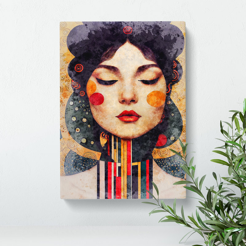 XV1022-5036X Vintage Portrait Of A Woman No.7 - Print, Wrapped Canvas, 50cm H x 35cm W, No Matte
