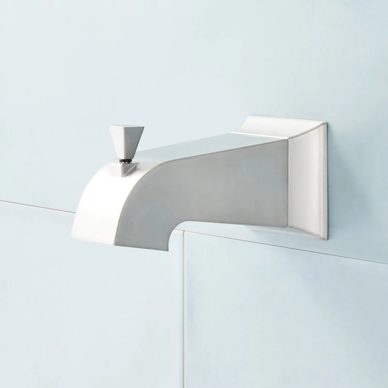 Signature Hardware Vilamonte Tub Spout with Diverter, Brushed Nickel