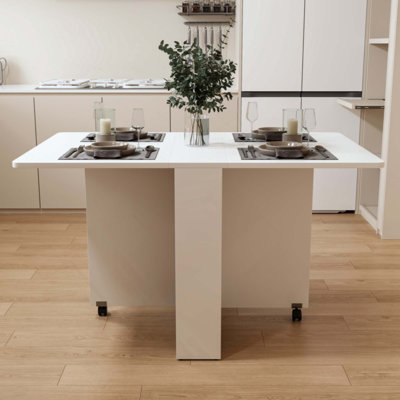 Table pliante entièrement dépliée, convenant à une petite table familiale ou à une table de présentation, pratique, simple et longue, simple et légère