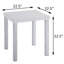 Table de bout blanche ultrabrillante et chrome