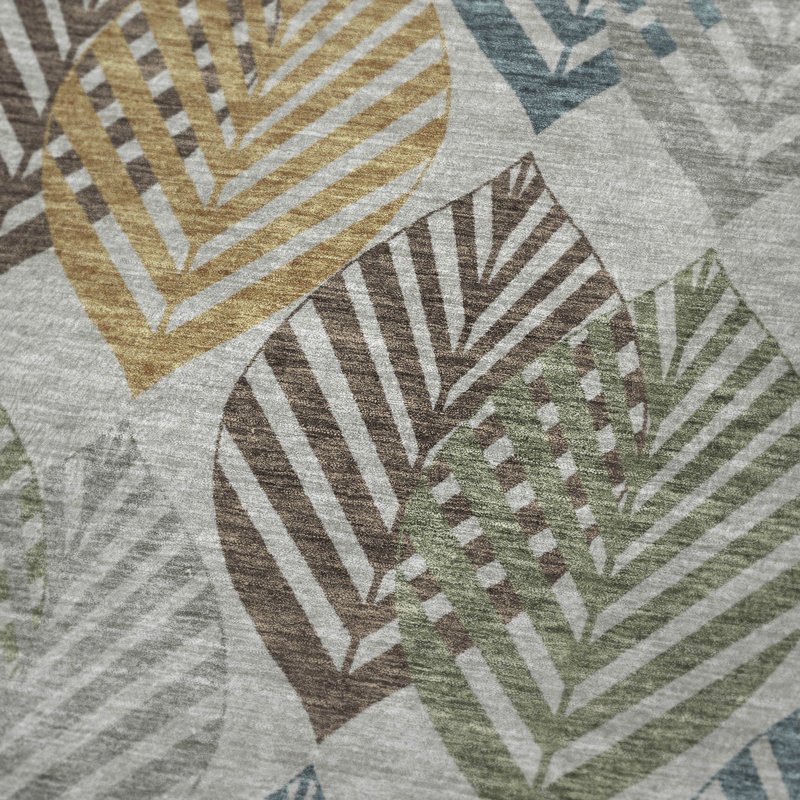 Jeté floral Sherpa ASB744 Addison, Motif floraux gris