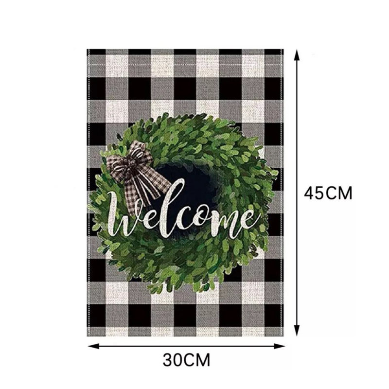 Drapeau de jardin en polyester 18 x 12 po Alyda Welcome