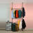 Telescopic Garment Rack, Heavy Duty Design Movable DIY By Hand No Damage To Wall Ceiling Hanging Rail, 31-47In Wide Adjustable, 120 Kilogram Loading, Reach Hook Included-1810985222