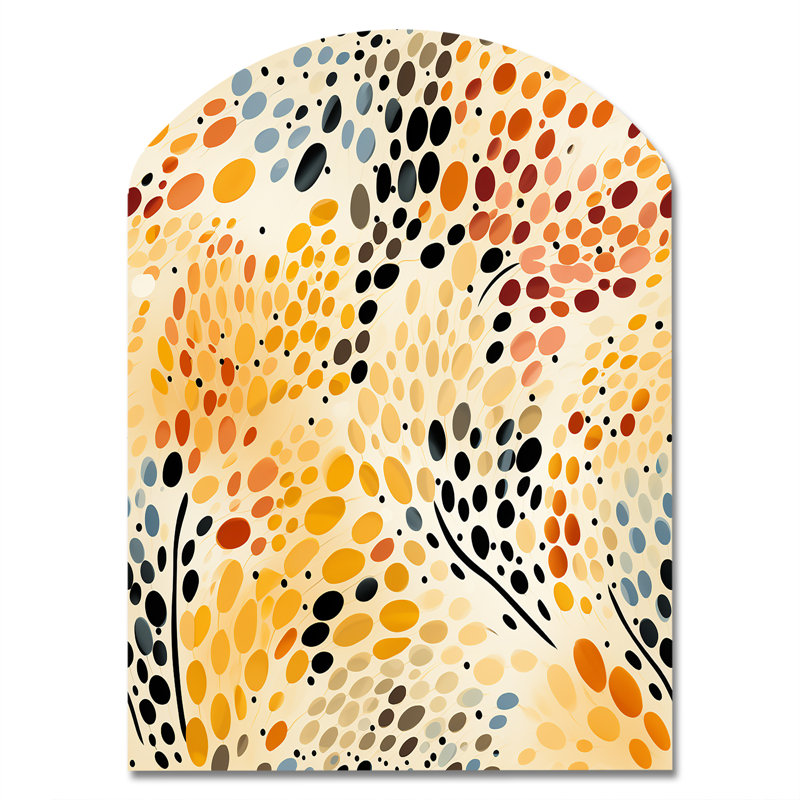 Coreon - art mural irrégulier à pois en métal, H 34 po x l 25 po
