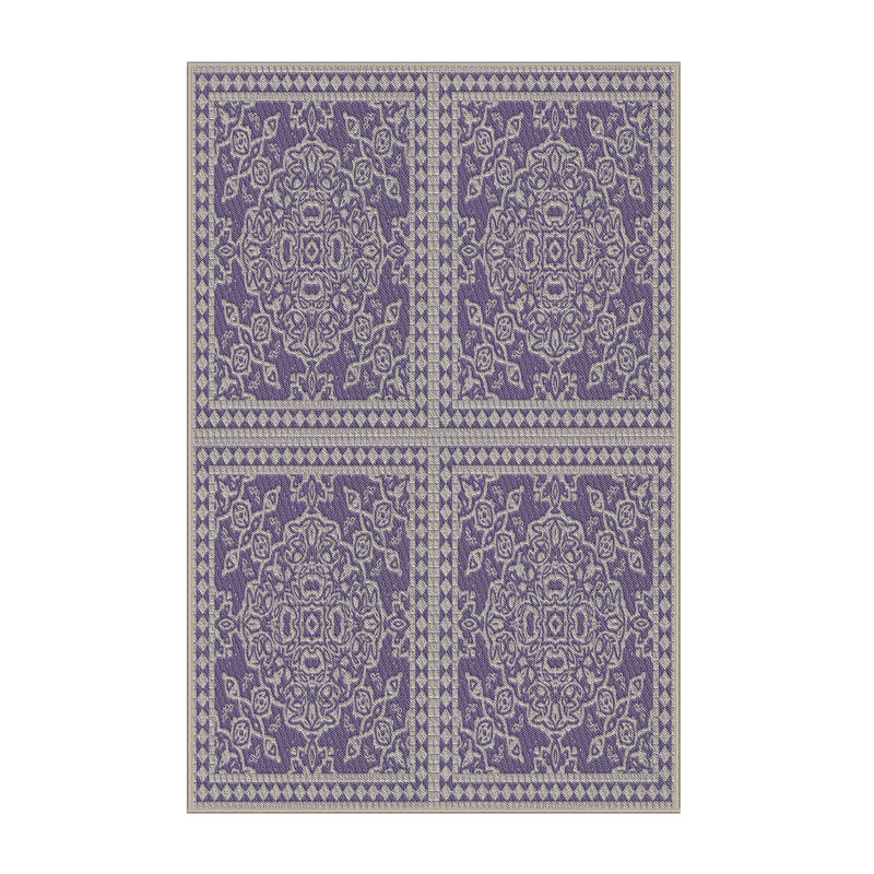 Tapis de zone mauve à motifs Bohy, Rectangle 5 pi x 7 pi
