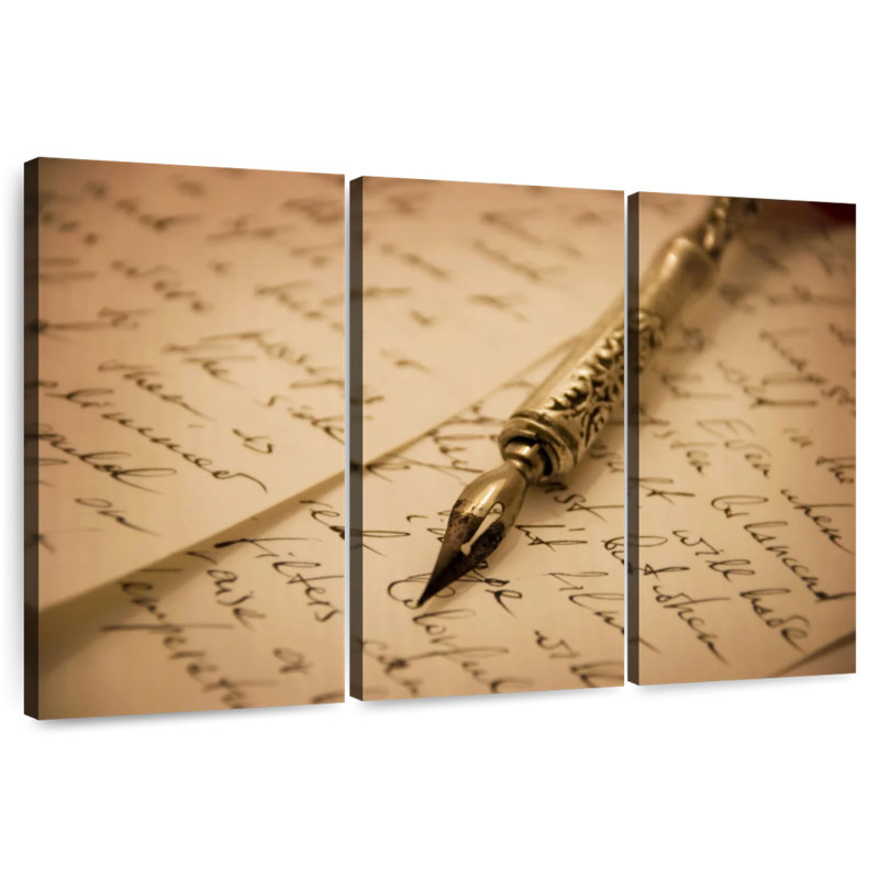 Écriture de lettre antique Senne, H 20 po x l 33 po