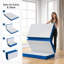 Matelas en mousse viscoélastique gélifiée de 6 po pour grand lit, pliable en trois avec housse amovible-1884060035-1884060034