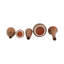 Vases décoratifs modernes en grès et en céramique avec des silhouettes élégantes et des formes courbes élégantes - ensemble de 5-453412197