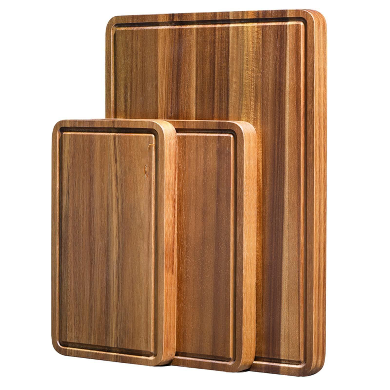 Wood Cutting Board, Large Cutting Board, With Rubberized Feet, Custom End  Grain Wood Cutting Board, Butcher Block, With Handles, Acacia Wood 