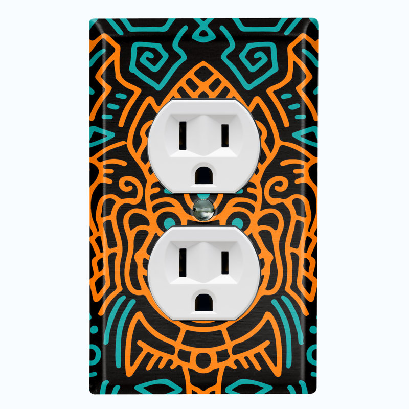 Patterned 1 - Gang Toggle Light Switch Standard Wall Plate