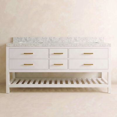 Ensemble de meuble-lavabo double l 72 po x P 22 po x H 34,5 po Carrie