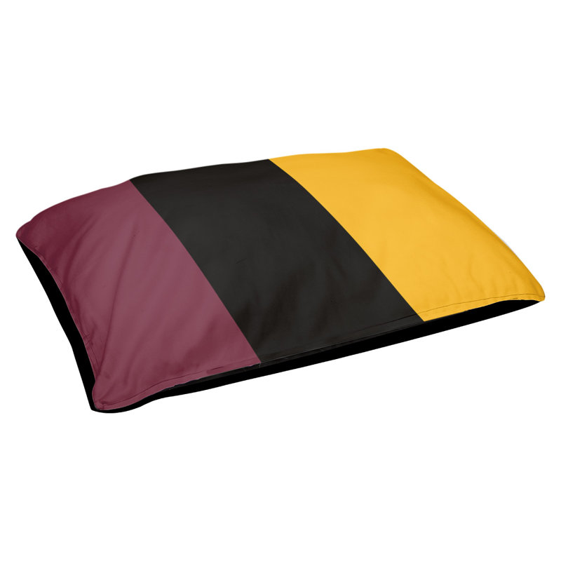 Coussin rectangulaire designer Washington, Moyen (L 30 po x l 40 po), Vin / noir / or