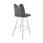 Black Fabric And Metal Bar Stool-1120250737-1120250739