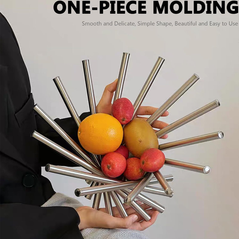 Creative Stainless Steel Rotation Fruit Bowl