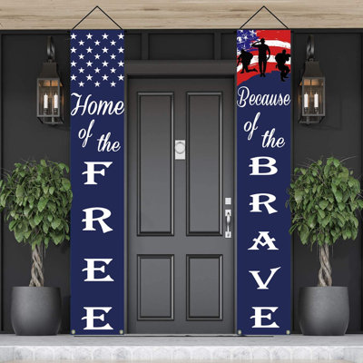 Patriotic Hanging Banners For 4Th Of July And Memorial Day Decor - (72" X 12") Size