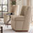 Upholstered Boucle Accent Chair Full Back Barrel Chair Armless Living Room Chairs With Solid Wood Base-61915263