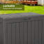 200L Lockable Waterproof Resin Outdoor Storage Box-2103699898